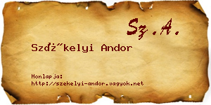 Székelyi Andor névjegykártya